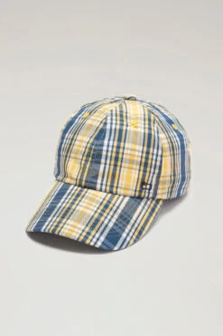Woolrich Cappellino A Quadri In Misto Lana E Cotone - Uomo - Giallo