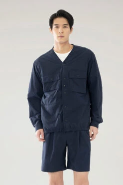 Woolrich Cardigan High Aeration In Tessuto Ripstop Elasticizzato - Uomo - Blu -Offerta Economica Vestiario CFWJOU0124MRUT3477 N 1