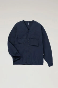 Woolrich Cardigan High Aeration In Tessuto Ripstop Elasticizzato - Uomo - Blu -Offerta Economica Vestiario CFWJOU0124MRUT3477 N 4