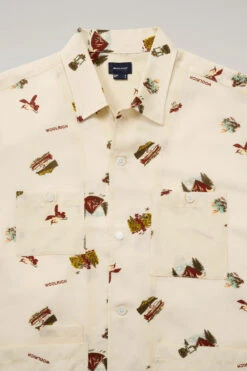 Woolrich Camicia A Maniche Corte In Lyocell Con Stampa - Uomo - Beige 14 Woolrich Camicia A Maniche Corte In Lyocell Con Stampa - Uomo - Beige -Offerta Economica Vestiario CFWJSI0042MRUT3479 BE 5