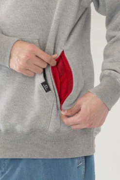 Woolrich Felpa Mountain In Misto Cotone E Nylon Cordura Con Cappuccio - Uomo - Grigio -Offerta Economica Vestiario CFWJSW0035MRUT3605 TG 2