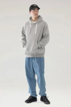 Woolrich Felpa Mountain In Misto Cotone E Nylon Cordura Con Cappuccio - Uomo - Grigio -Offerta Economica Vestiario CFWJSW0035MRUT3605 TG 3