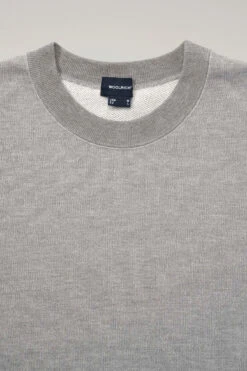 Woolrich Felpa Girocollo In Misto Cotone E Nylon Cordura - Uomo - Grigio -Offerta Economica Vestiario CFWJSW0036MRUT3605 TG 5