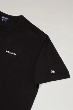 Woolrich T-shirt In Puro Cotone Con Stampa Sul Retro - Uomo - Nero -Offerta Economica Vestiario CFWJTE0058MRUT3487 K 5