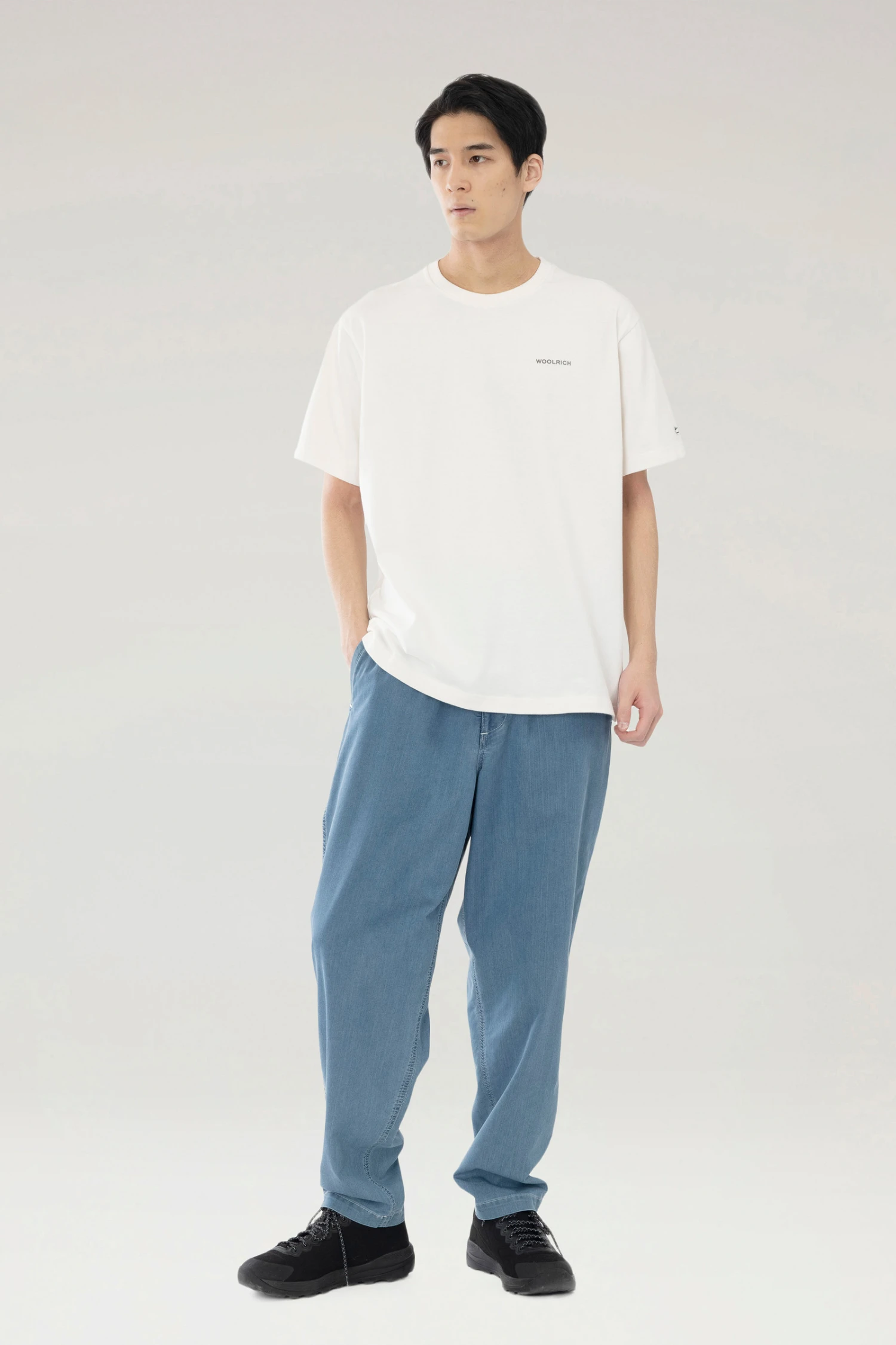 Woolrich T-shirt In Puro Cotone Con Stampa Sul Retro - Uomo - Bianco 5 Woolrich T-shirt In Puro Cotone Con Stampa Sul Retro - Uomo - Bianco - immagine 3