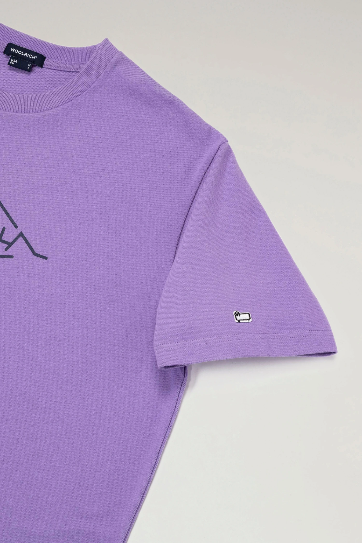 Woolrich T-shirt Mountainline In Puro Cotone - Uomo - Lilla 6 Woolrich T-shirt Mountainline In Puro Cotone - Uomo - Lilla - immagine 4