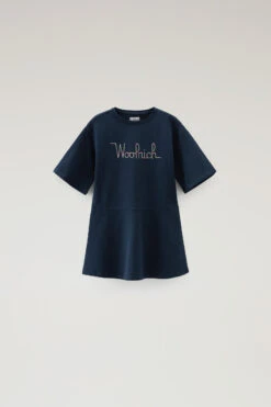 Woolrich Vestito Summer Da Bambina In Felpa Di Cotone - Bambina - Blu