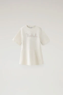 Woolrich Vestito Summer Da Bambina In Felpa Di Cotone - Bambina - Bianco