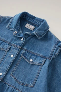Woolrich Vestito Da Bambina A Balze In Denim - Bambina - Blu 8 Woolrich Vestito Da Bambina A Balze In Denim - Bambina - Blu -Offerta Economica Vestiario CFWKDR0043FRUT3347 30144 2