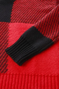 Woolrich Maglione A Collo Alto Da Bambina A Quadri In Misto Lana Merino - Bambina - Rosso -Offerta Economica Vestiario CFWKKN0075FRUF0659 5321 2