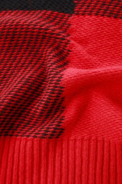 Woolrich Maglione A Collo Alto Da Bambina A Quadri In Misto Lana Merino - Bambina - Rosso -Offerta Economica Vestiario CFWKKN0075FRUF0659 5321 3