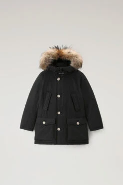 Woolrich Arctic Parka Da Bambino Con Pelliccia Removibile - Bambino - Nero