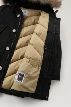 Woolrich Arctic Parka Da Bambino Con Pelliccia Removibile - Bambino - Nero -Offerta Economica Vestiario CFWKOU0187MRUT0641 BLK 6