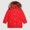 Woolrich Arctic Parka Da Bambino Con Pelliccia Removibile - Bambino - Rosso