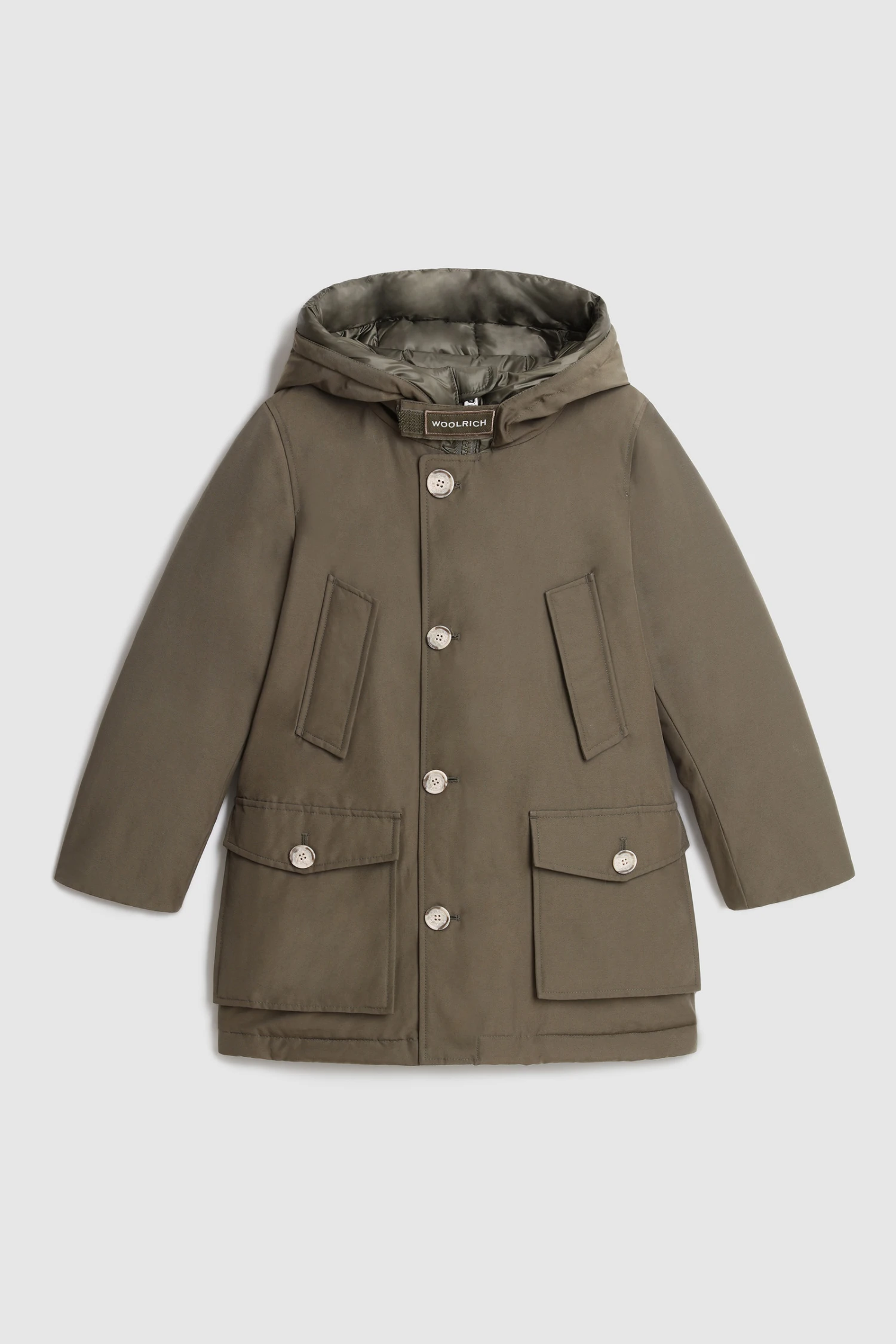 Woolrich Arctic Parka Da Bambino In Ramar Cloth - Bambino - Verde 3 Woolrich Arctic Parka Da Bambino In Ramar Cloth - Bambino - Verde