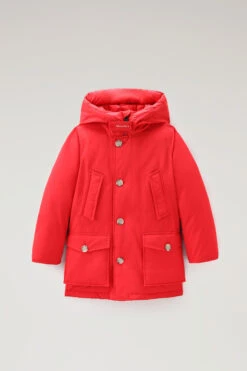 Woolrich Arctic Parka Da Bambino In Ramar Cloth - Bambino - Rosso