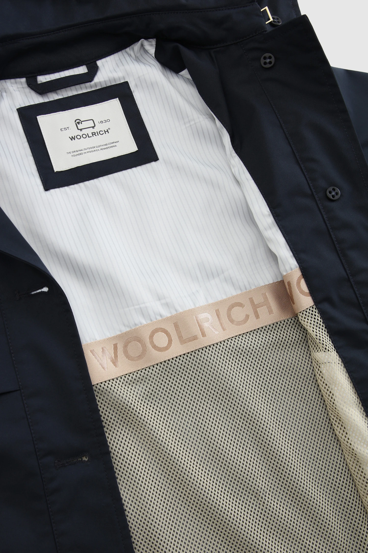 Woolrich Trench Da Bambina In Stretch Twill - Bambina - Blu 9 Woolrich Trench Da Bambina In Stretch Twill - Bambina - Blu - immagine 7