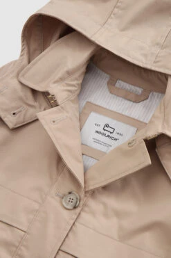 Woolrich Trench Da Bambina In Stretch Twill - Bambina - Beige -Offerta Economica Vestiario CFWKOU0263FRUT2896 8925 3