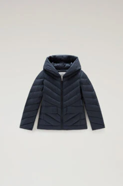 Woolrich Piumino Sundance Da Bambina Con Cappuccio - Bambina - Blu