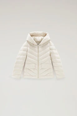Woolrich Piumino Sundance Da Bambina Con Cappuccio - Bambina - Bianco