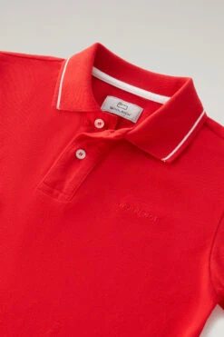 Woolrich Polo Monterey Da Bambino In Cotone Piquet Elasticizzato - Bambino - Rosso 9 Woolrich Polo Monterey Da Bambino In Cotone Piquet Elasticizzato - Bambino - Rosso -Offerta Economica Vestiario CFWKPO0032MRUT2224 5405 2