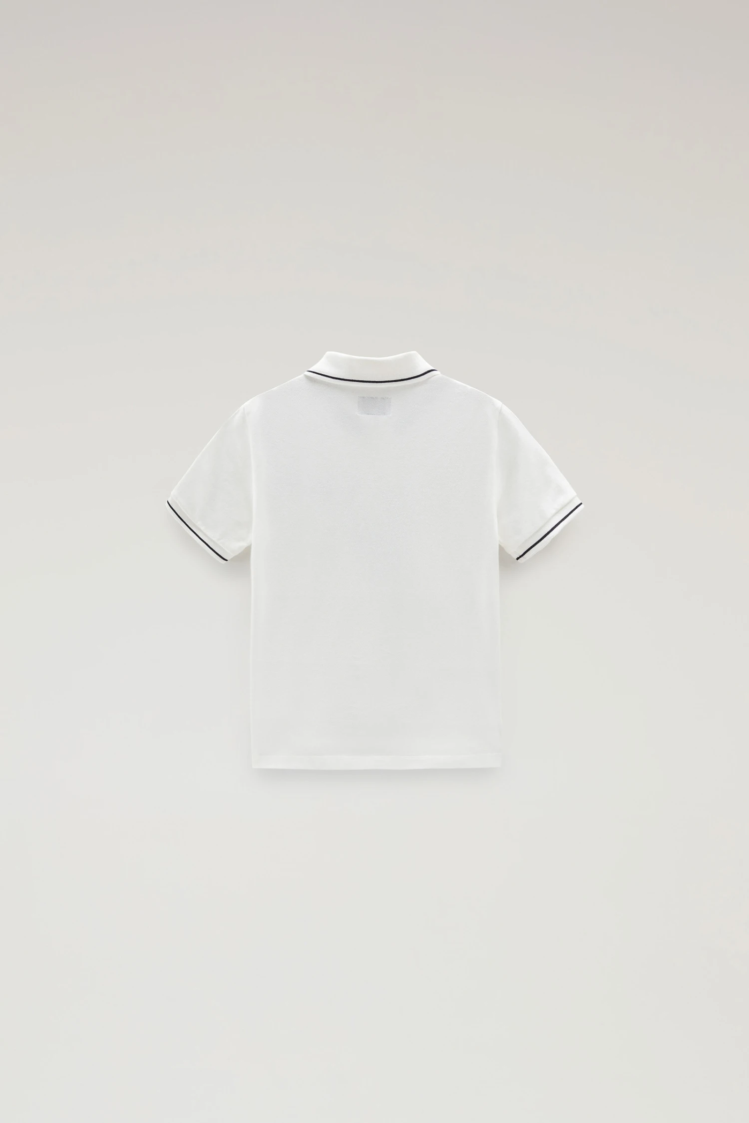 Woolrich Polo Monterey Da Bambino In Cotone Piquet Elasticizzato - Bambino - Bianco 4 Woolrich Polo Monterey Da Bambino In Cotone Piquet Elasticizzato - Bambino - Bianco - immagine 2