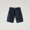 Woolrich Pantaloncini Cargo Da Bambino Tinti In Capo In Cotone Elasticizzato - Bambino - Blu 1 Woolrich Pantaloncini Cargo Da Bambino Tinti In Capo In Cotone Elasticizzato - Bambino - Blu -Offerta Economica Vestiario CFWKSH0046MRUT3343 3989