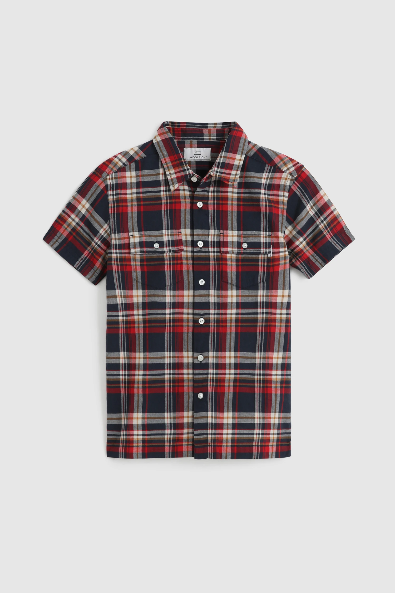 Woolrich Camicia Da Bambino Button-down In Popeline - Bambino - Rosso 3 Woolrich Camicia Da Bambino Button-down In Popeline - Bambino - Rosso
