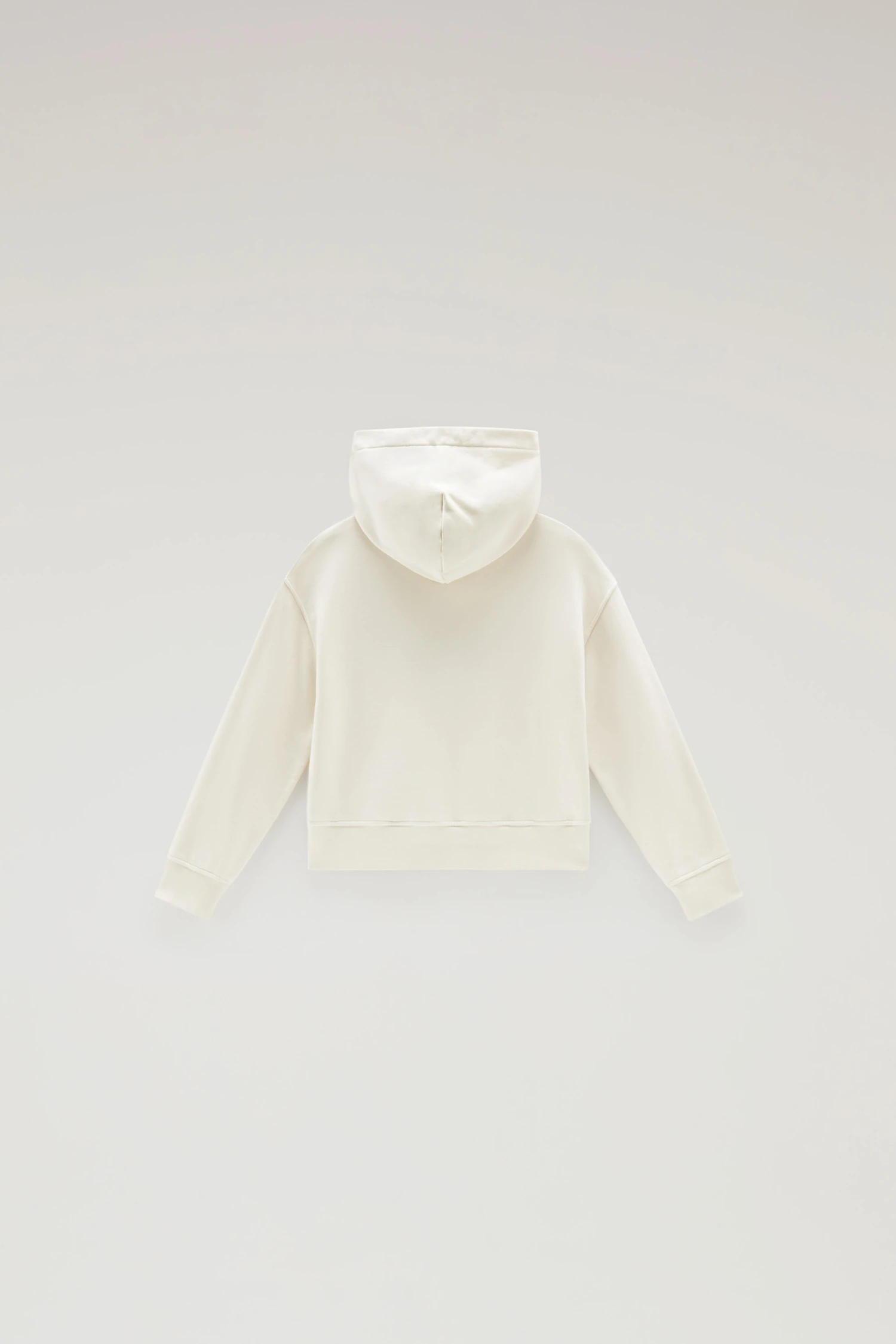 Woolrich Felpa Essential Da Bambina In Puro Cotone Con Cappuccio - Bambina - Bianco 4 Woolrich Felpa Essential Da Bambina In Puro Cotone Con Cappuccio - Bambina - Bianco - immagine 2