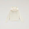 Woolrich Felpa Essential Da Bambina In Puro Cotone Con Cappuccio - Bambina - Bianco -Offerta Economica Vestiario CFWKSW0162FRUT3454 8743
