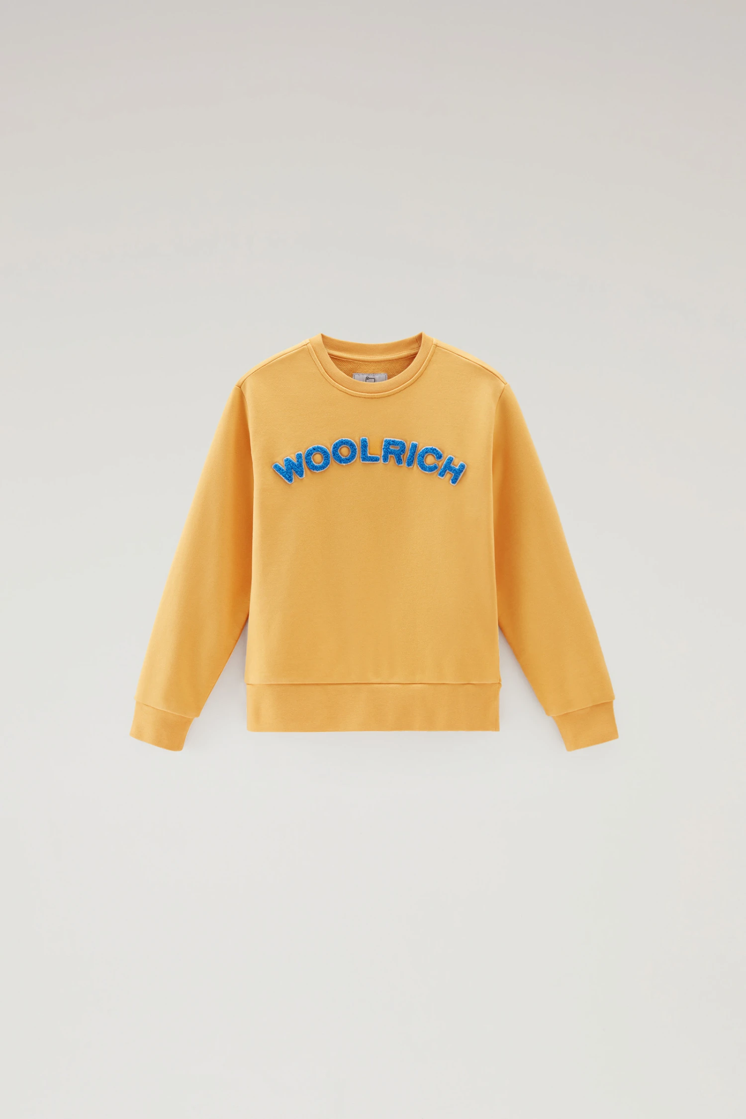 Woolrich Felpa Girocollo Varsity Da Bambino In Puro Cotone - Bambino - Giallo 3 Woolrich Felpa Girocollo Varsity Da Bambino In Puro Cotone - Bambino - Giallo