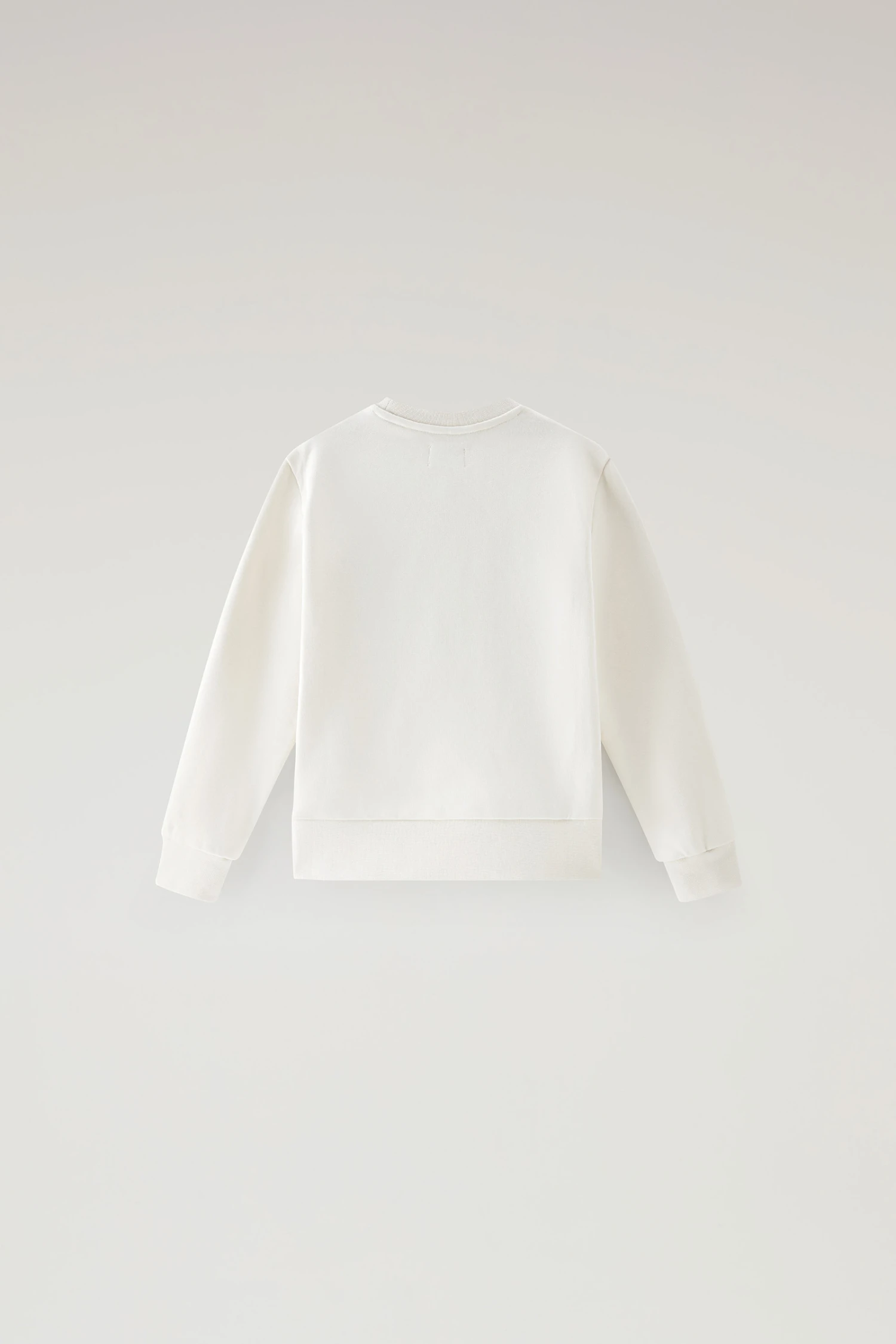 Woolrich Felpa Girocollo Varsity Da Bambino In Puro Cotone - Bambino - Bianco 4 Woolrich Felpa Girocollo Varsity Da Bambino In Puro Cotone - Bambino - Bianco - immagine 2