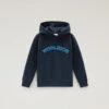 Woolrich Felpa Con Cappuccio Varsity Da Bambino In Puro Cotone - Bambino - Blu 1 Woolrich Felpa Con Cappuccio Varsity Da Bambino In Puro Cotone - Bambino - Blu -Offerta Economica Vestiario CFWKSW0170MRUT3454 3989