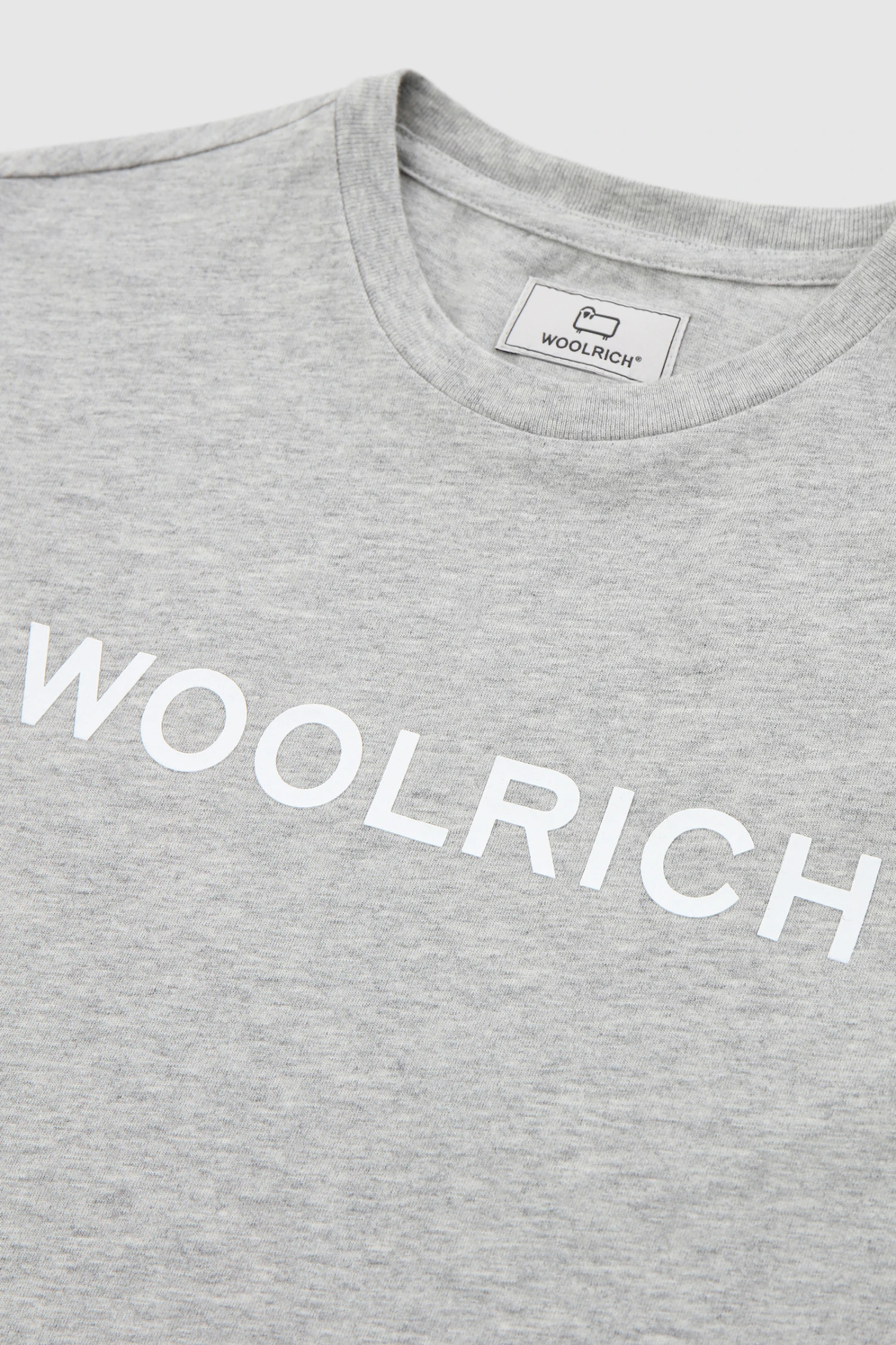 Woolrich Maglietta Da Bambino In Cotone Organico Con Logo - Bambino - Grigio 5 Woolrich Maglietta Da Bambino In Cotone Organico Con Logo - Bambino - Grigio - immagine 3