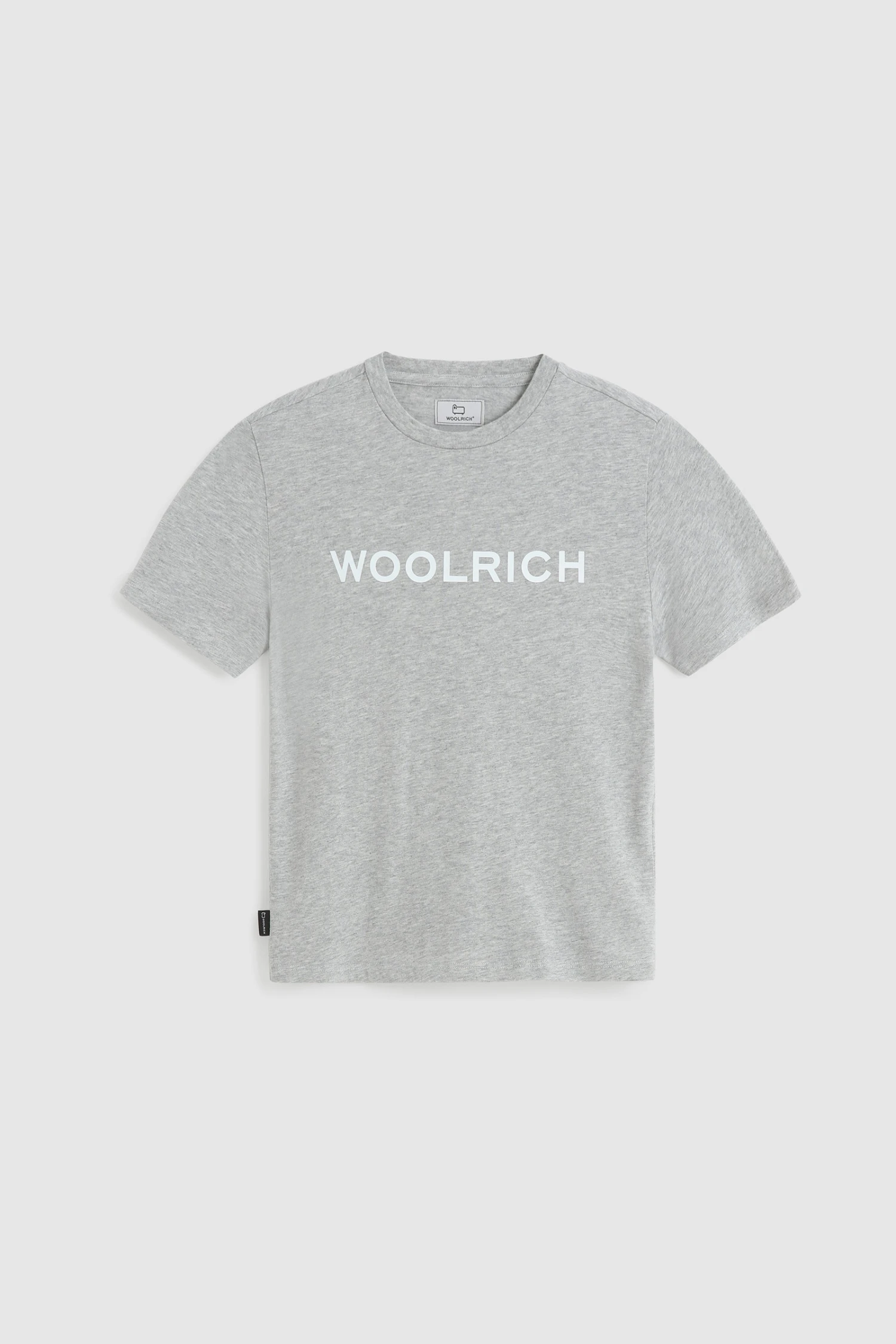 Woolrich Maglietta Da Bambino In Cotone Organico Con Logo - Bambino - Grigio 3 Woolrich Maglietta Da Bambino In Cotone Organico Con Logo - Bambino - Grigio