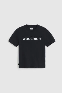 Woolrich Maglietta Da Bambino In Cotone Organico Con Logo - Bambino - Blu