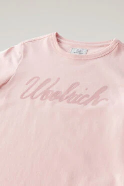 Woolrich Maglietta Da Bambina In Puro Cotone Con Logo - Bambina - Rosa -Offerta Economica Vestiario CFWKTE0118FRUT1486 4382 2