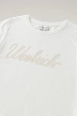 Woolrich Maglietta Da Bambina In Puro Cotone Con Logo - Bambina - Bianco -Offerta Economica Vestiario CFWKTE0118FRUT1486 8270 2