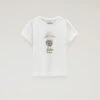 Woolrich Maglietta Da Bambina Con Stampa In Puro Cotone - Bambina - Bianco -Offerta Economica Vestiario CFWKTE0119FRUT1486 8270