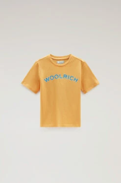 Woolrich Maglietta Varsity Da Bambino In Puro Cotone - Bambino - Giallo