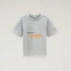 Woolrich Maglietta Da Bambino In Cotone Con Stampa - Bambino - Grigio -Offerta Economica Vestiario CFWKTE0127MRUT1486 103