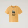 Woolrich Maglietta Da Bambino In Cotone Con Stampa - Bambino - Giallo -Offerta Economica Vestiario CFWKTE0127MRUT1486 2165