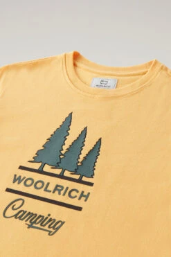 Woolrich Maglietta Da Bambino In Cotone Con Stampa - Bambino - Giallo -Offerta Economica Vestiario CFWKTE0127MRUT1486 2165 2