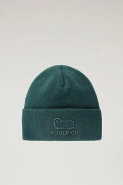 Woolrich Berretto Unisex In Cotone Misto Lana - Unisex - Verde