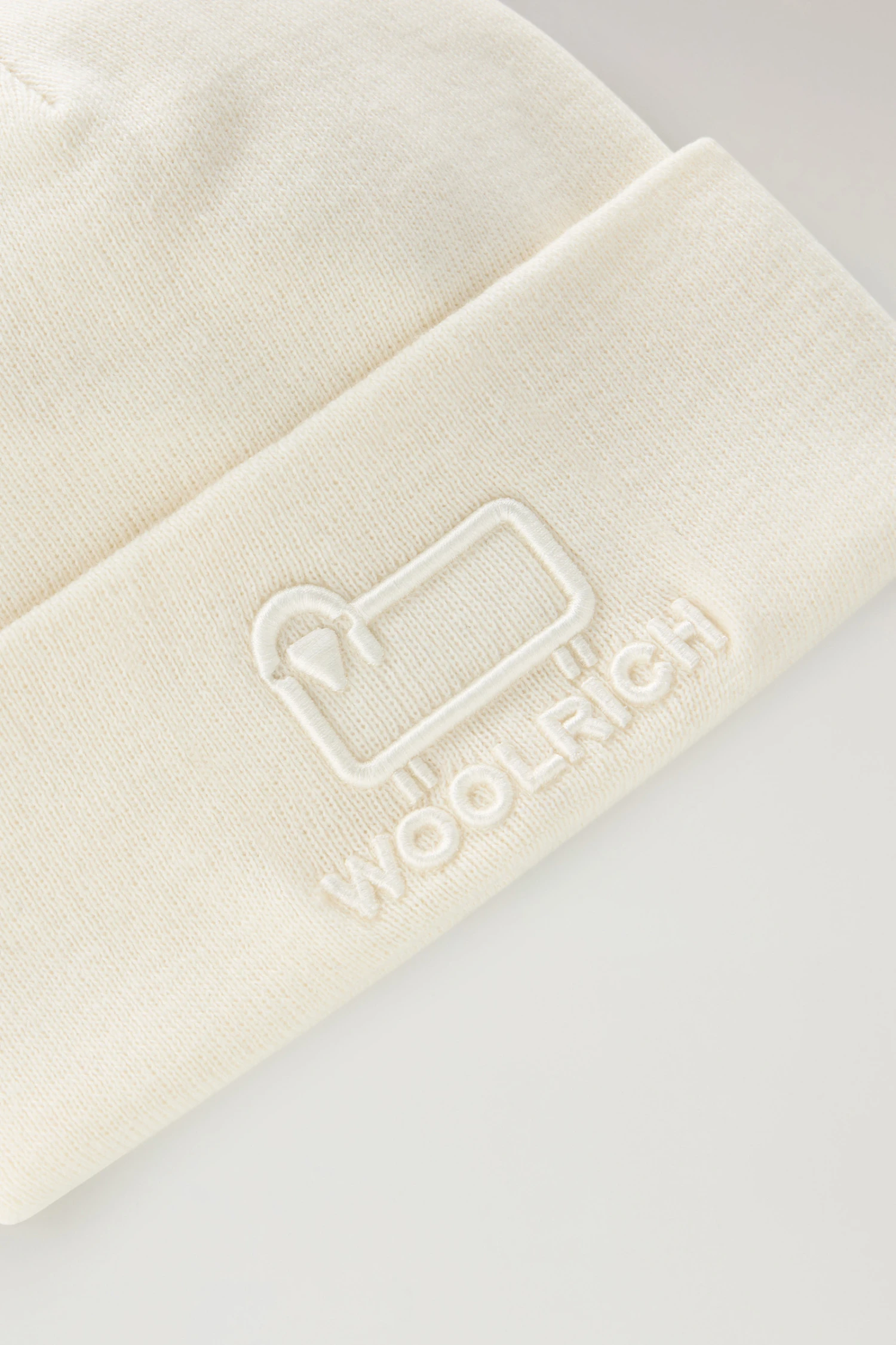 Woolrich Berretto Unisex In Cotone Misto Lana - Unisex - Bianco 5 Woolrich Berretto Unisex In Cotone Misto Lana - Unisex - Bianco - immagine 3