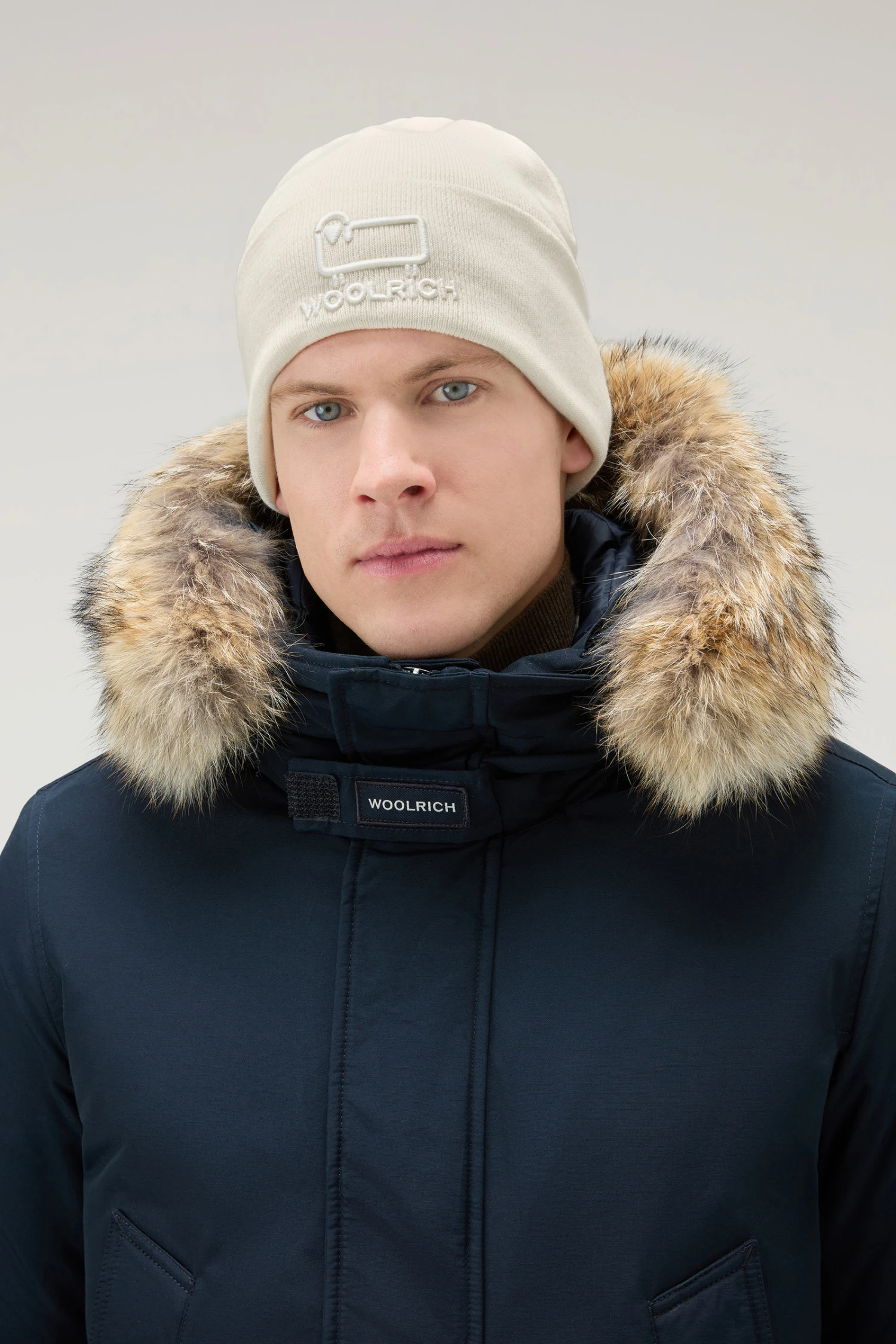 Woolrich Berretto Unisex In Cotone Misto Lana - Unisex - Bianco 6 Woolrich Berretto Unisex In Cotone Misto Lana - Unisex - Bianco - immagine 4