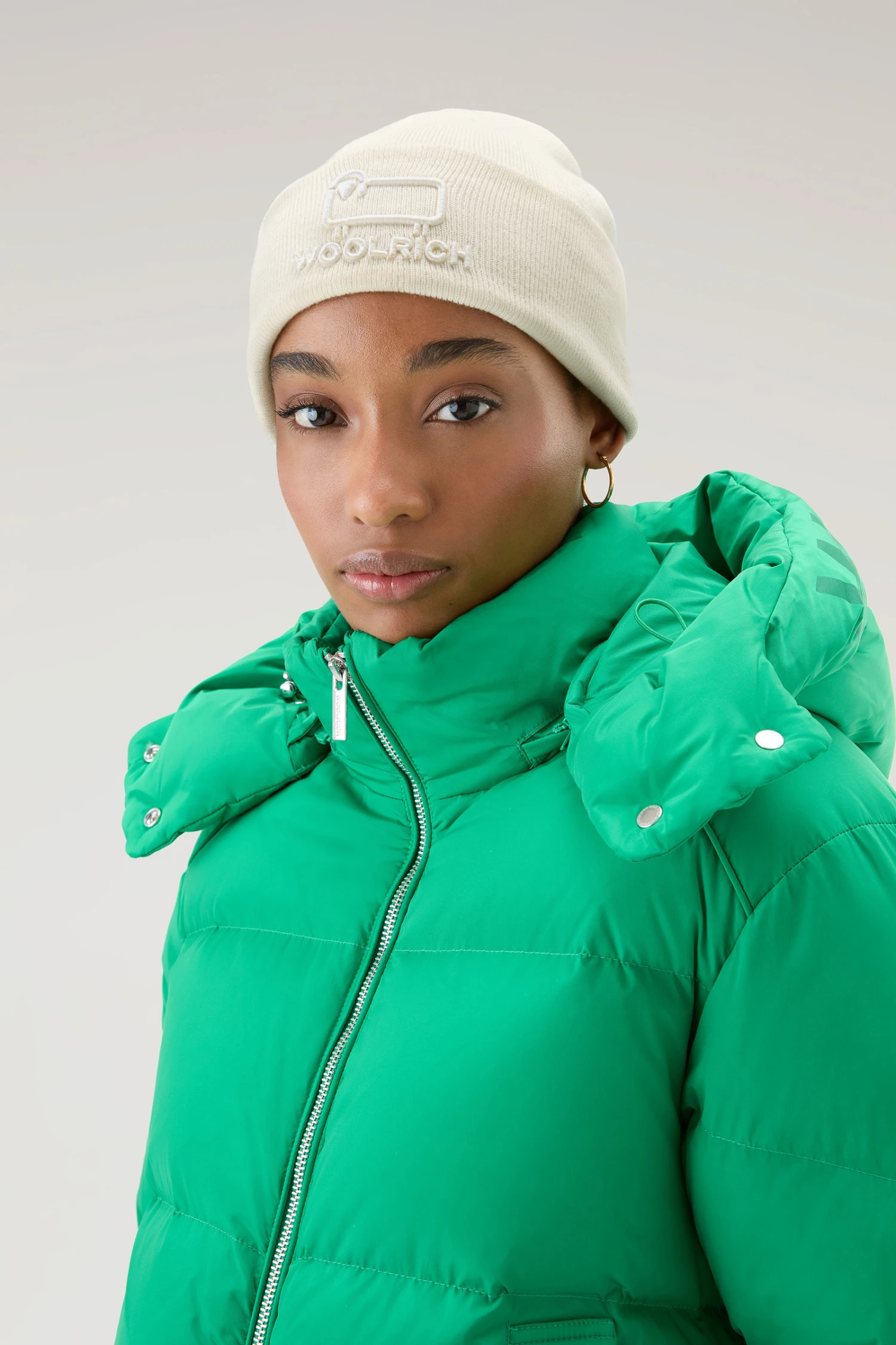 Woolrich Berretto Unisex In Cotone Misto Lana - Unisex - Bianco 7 Woolrich Berretto Unisex In Cotone Misto Lana - Unisex - Bianco - immagine 5