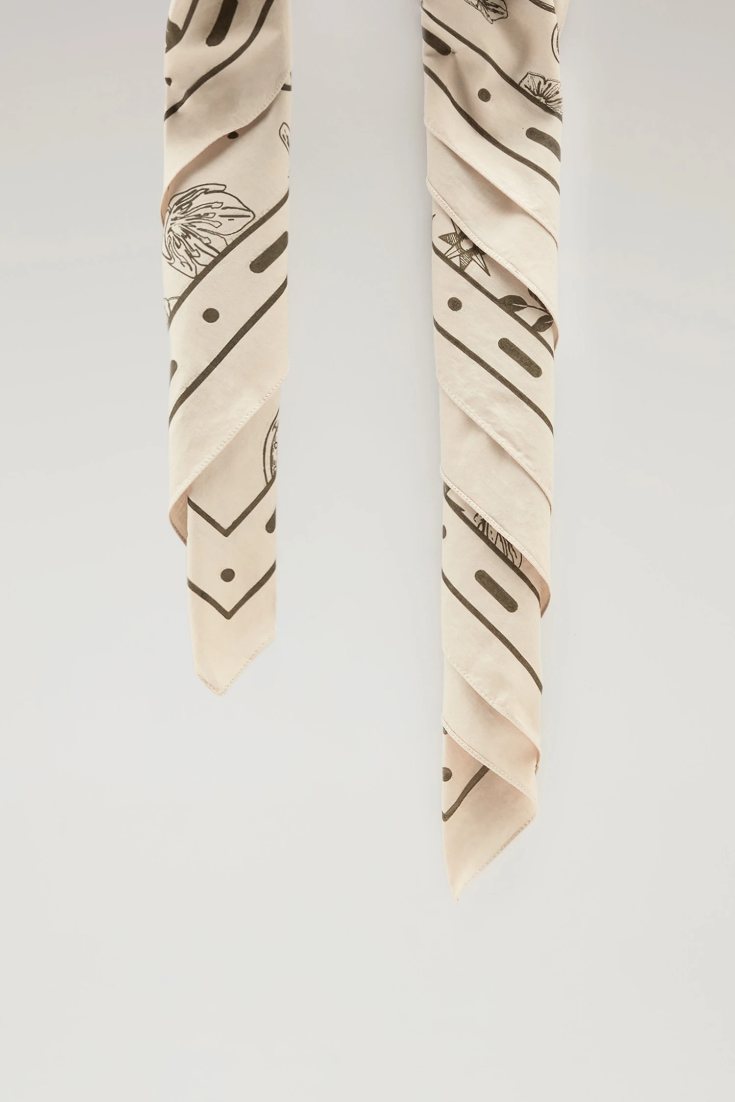 Woolrich Bandana Roadtrip In Puro Cotone Con Stampa - Unisex - Bianco 4 Woolrich Bandana Roadtrip In Puro Cotone Con Stampa - Unisex - Bianco - immagine 2