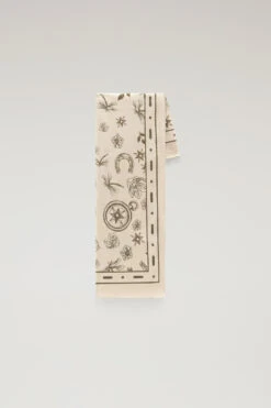 Woolrich Bandana Roadtrip In Puro Cotone Con Stampa - Unisex - Bianco