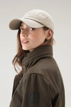Woolrich Cappellino In Misto Cotone - Unisex - Beige -Offerta Economica Vestiario CFWOAC0211MRUT3451 4377 3